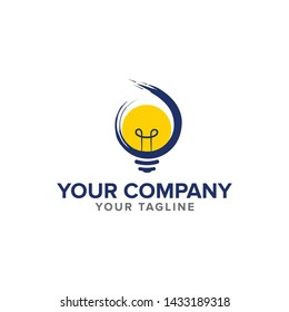 light bulb idea abstract logo icon