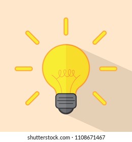 Light bulb with idea concept.
