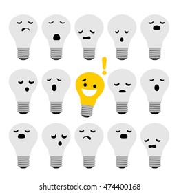 Light bulb idea concept