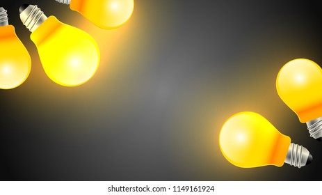 Light bulb idea concept background