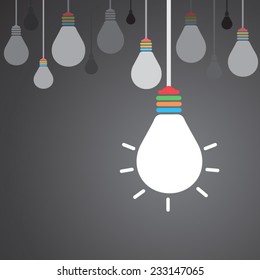 Light bulb idea concept background