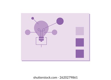 Light bulb idea concept with connection lines and abstract digital technology elements