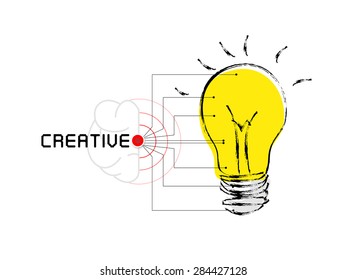 light bulb Idea concept design vector