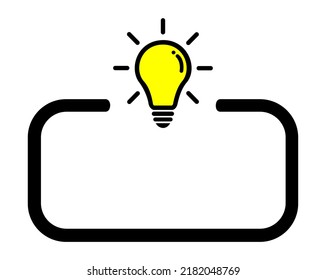 LIGHT BULB IDEA CONCEPT ICON WITH SPACE FOR TEXT