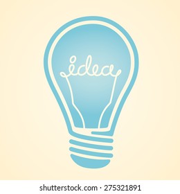 Light bulb idea concept template. Vector illustration
