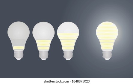 Light bulb. idea concept. vector