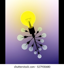 Light bulb idea concept vector for business. Creative design.