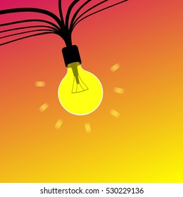 Light bulb idea concept vector for business. Creative design.