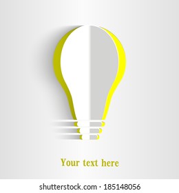 Light bulb idea conceptual template for your design. Vector illustration.