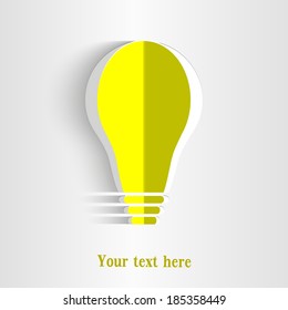 Light bulb idea conceptual template for your design. Vector illustration.