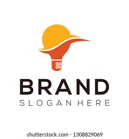 Light Light Bulb, Idea, Creative Logo Vector, icon, symbol and illustration template. Isolated on white background.