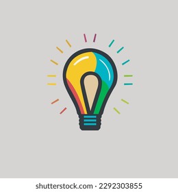 Light bulb - idea, creative, technology icons. vector logo icon
