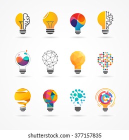 Light bulb - idea, creative, technology icons - Shutterstock ID 377157835