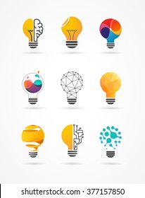 Light Bulb Idea Creative Technology Icons Stock Vector (Royalty Free ...