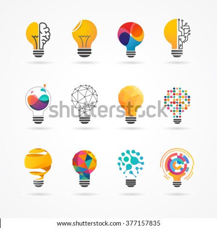 Light bulb - idea, creative, technology icons