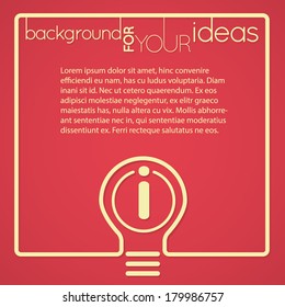 Light bulb idea frame in flat style