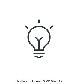 Light bulb idea genius icon, vector illustration