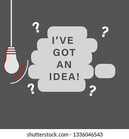 Light Bulb Idea with Graffitti on a brick wall