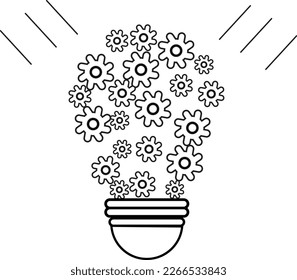 bombilla de luz para el concepto de trabajos duros de ideas