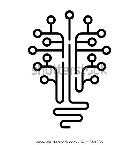 Light bulb idea icon with circuit board inside. Concept of Business idea