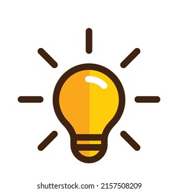 diseño de iconos de ideas de bombillas