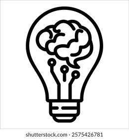 Light Bulb Idea Icon Element For Design