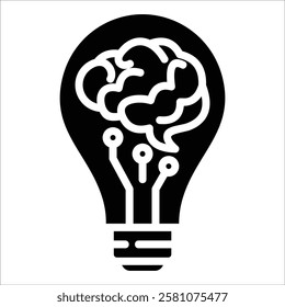 Light Bulb Idea Icon Element For Design