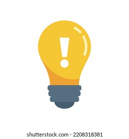 Light bulb idea icon. Flat illustration of Light bulb idea vector icon isolated on white background
