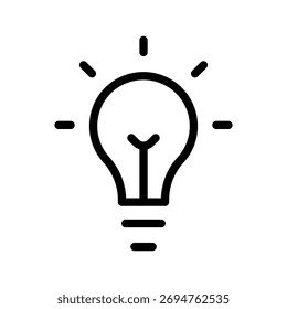  Leuchtmittel Idee Symbol, Innovation Inspiration Umriss