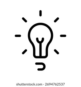  Icono de la idea de la bombilla, esquema de la inspiración de la innovación