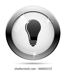Light bulb - idea icon. Internet button on white background. EPS10 vector.