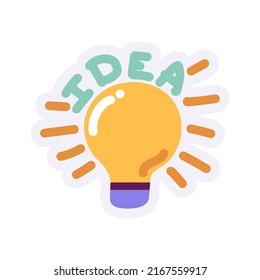 light bulb idea icon isolated