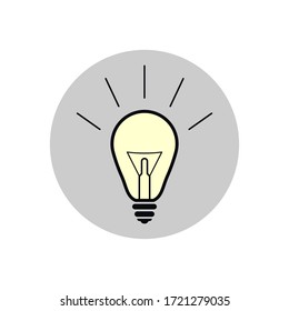 light bulb idea icon, knowledge innovation, lamp logo, thinking light solution, thin line icons for web and mobile phone. Vector illustration eps10
