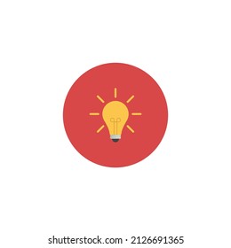 Light Bulb, Idea Icon Sign Symbol in Flat Style