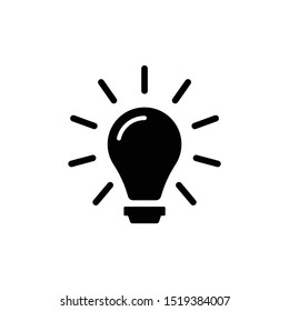 light bulb, bulb, idea icon symbol vector