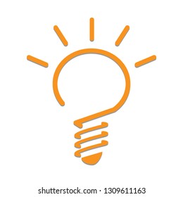 Light Bulb idea icon vector. 