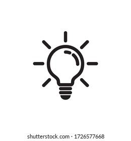 light bulb, idea icon vector illustration