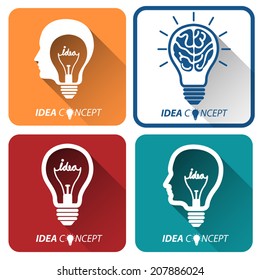 light bulb idea icon ,vector illustration