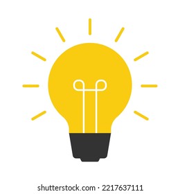 Light bulb idea icon vector illustration
