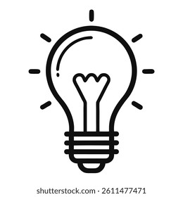 light bulb idea icon vector on white background