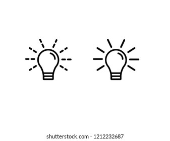 Light bulb idea icons