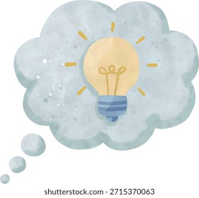 Ilustración de la idea de la bombilla que simboliza la creatividad de los hombres