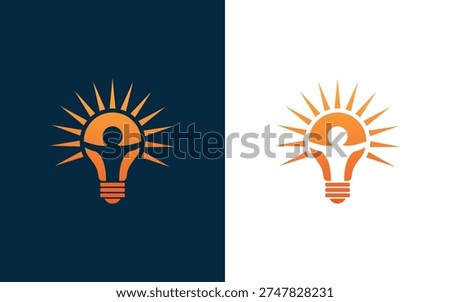 Light Bulb Idea Innovation Creative Logo Design