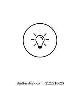 Light Bulb, Idea, Inspiration Icon Sign Symbol in Line Style