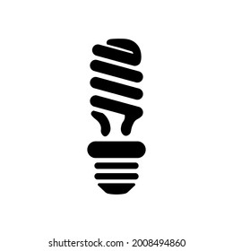 Light bulb or idea and inspiration simple icon Electric light energy concept