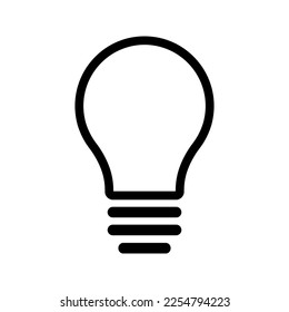 Light bulb or idea and inspiration simple icon Electric light energy concept