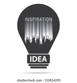  light bulb idea and inspiration vector