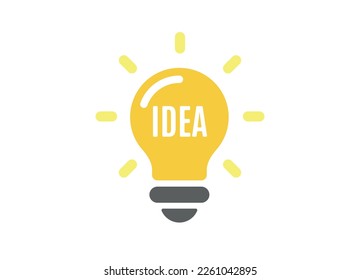 light bulb idea inspiration vector illustration