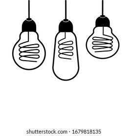 light bulb idea isolated on a white background. EPS 10 vector.