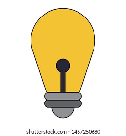 light bulb idea lamp cartoon vector illustration graphic design